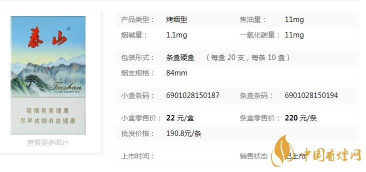 泰山新品香煙價(jià)格多少錢(qián)？泰山新品硬盒價(jià)格及參數(shù)2020
